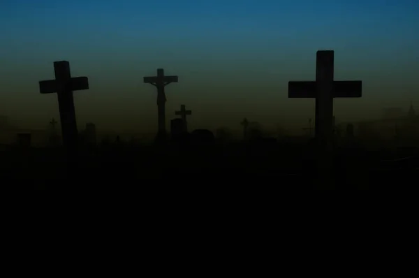キリスト教の十字架の風景 — ストック写真