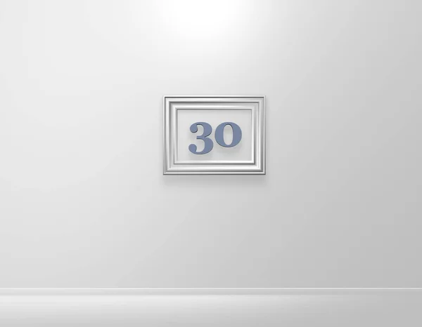 Vector White Number Symbols Flat Style — Stock Photo, Image