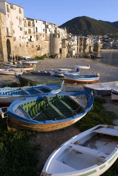 Waterfront Waterfront Cefalu Sicily — стоковое фото