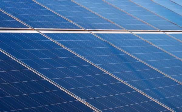 Células Solares Não Poluentes Energia Elétrica Proteção Climática — Fotografia de Stock
