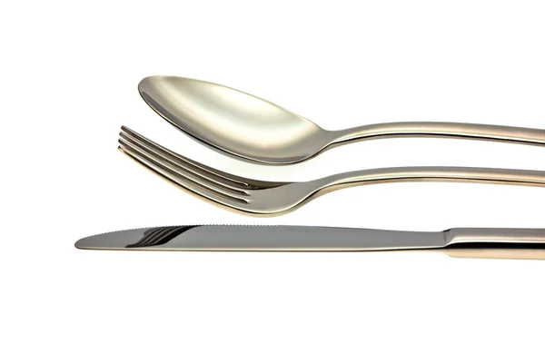 Fork Knife Isolated White — Stock Photo, Image