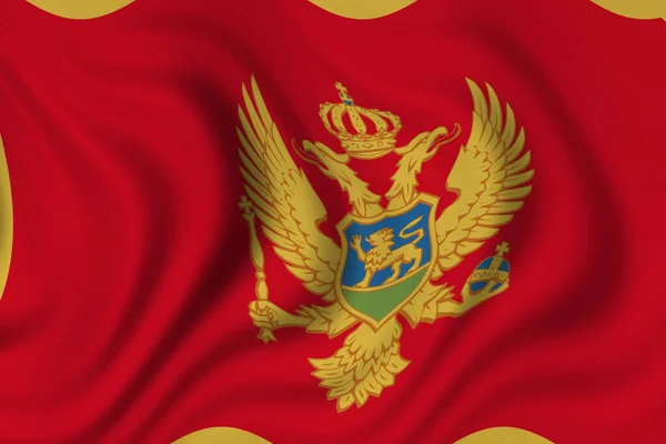 Bandera Montenegro Bandera Del País — Foto de Stock