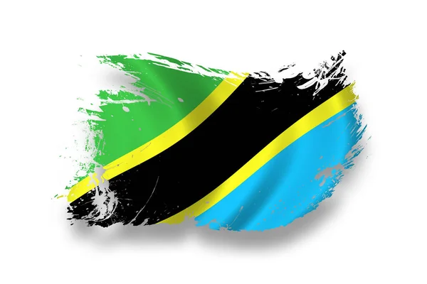 Tanzanias Flagga Landets Flagga — Stockfoto