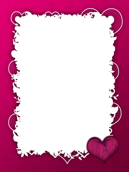 Valentijnsdag Wenskaart Roze — Stockfoto