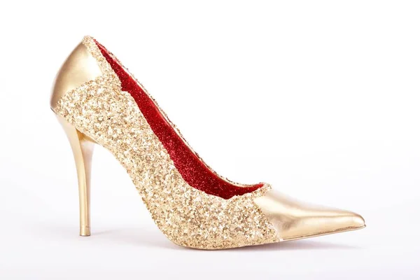 Zapatos Oro Blanco —  Fotos de Stock
