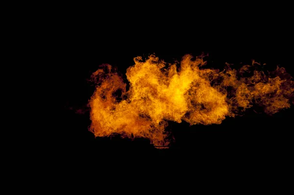 Fire Explosion Isolated Black Background — Stock Photo, Image