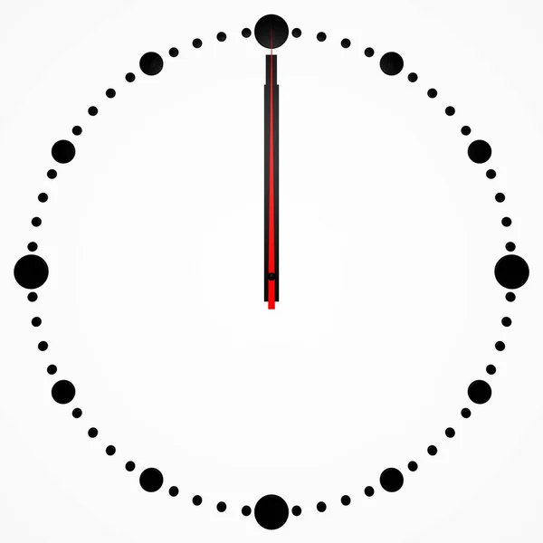 Relógio Vetorial Preto Branco — Fotografia de Stock