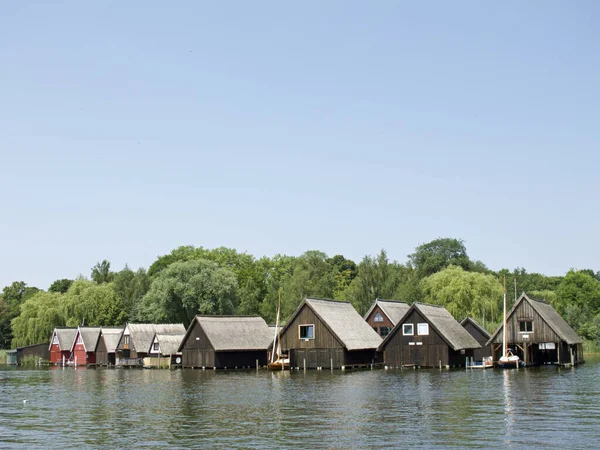 Zeilboten Boathouses Schwerin — Stockfoto