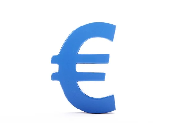 Σύμβολο Του Ευρώ Απομονωμένο Λευκό Φόντο — Φωτογραφία Αρχείου