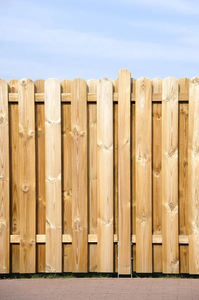 Wooden Fence Blue Sky — Stock Photo, Image