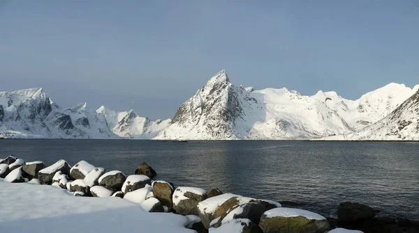 关于自然景观背景的Lofoten — 图库照片