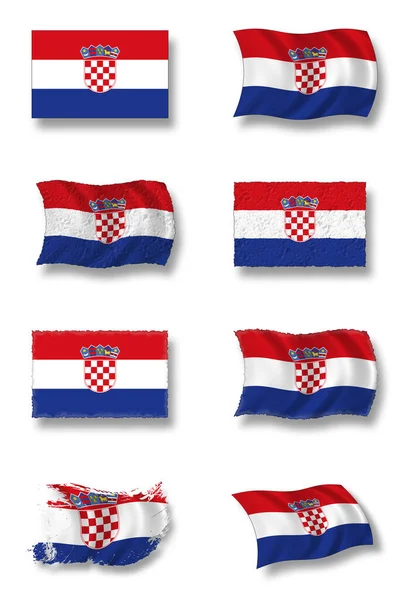 Bandera Croacia Bandera Del País —  Fotos de Stock