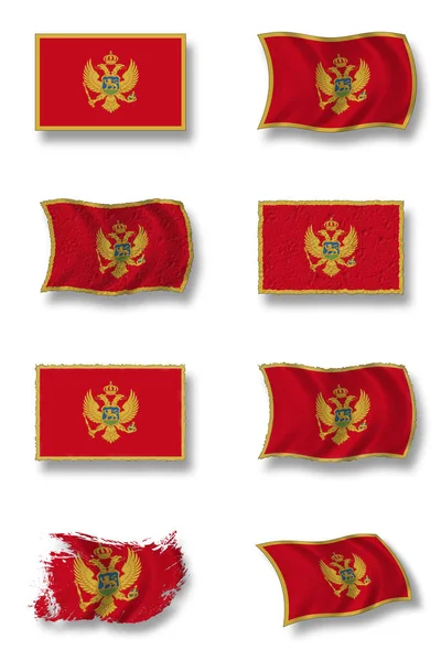 Bandera Montenegro Bandera Del País — Foto de Stock