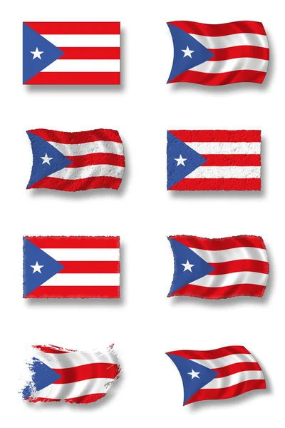 Puerto Rico Flagga Land Flagga — Stockfoto