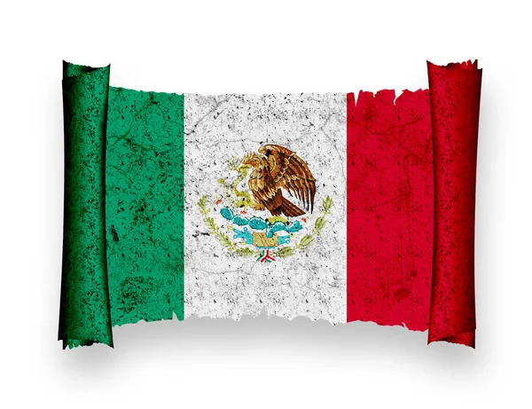 Mexická Vlajka Vlajka Země — Stock fotografie