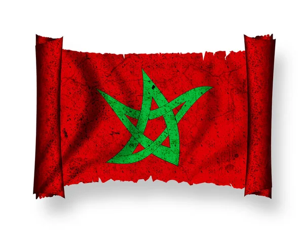 Marocká Vlajka Vlajka Země — Stock fotografie
