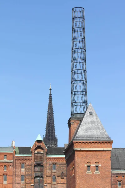 Speicherstadt Nicholas Kirke - Stock-foto