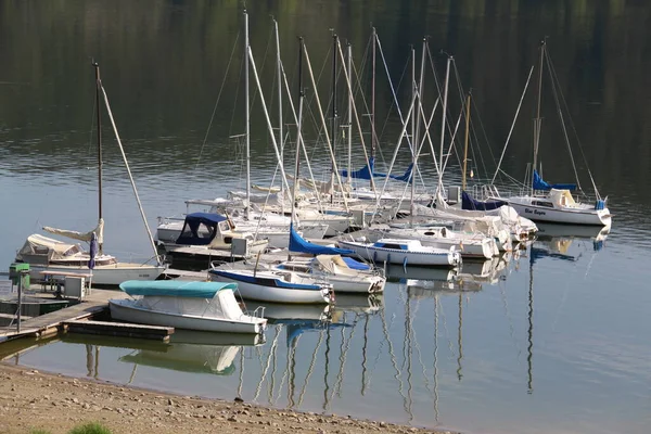 Boote Hafen Der Stadt — Stockfoto