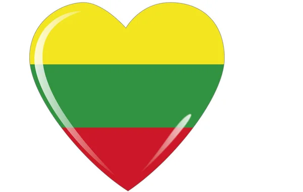Egy Szív Alakú Illusztráció Egy Nemzeti Zászló Azerbajdzsán — Stock Fotó