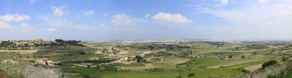 Panorama Van Stadsmuur Mdina — Stockfoto