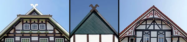 Dolnosaksoński Dach Szczytowy — Zdjęcie stockowe