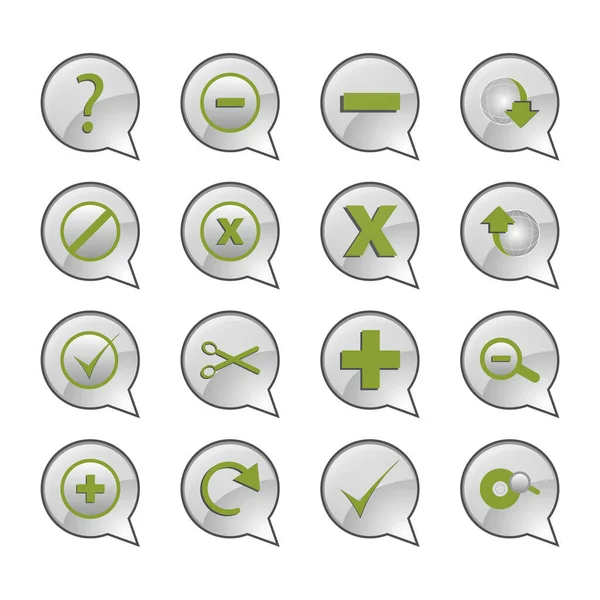 Grafische Web Symbole Menü Symbole — Stockfoto