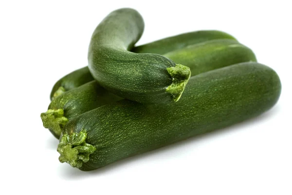 Verse Groene Courgette Witte Achtergrond — Stockfoto