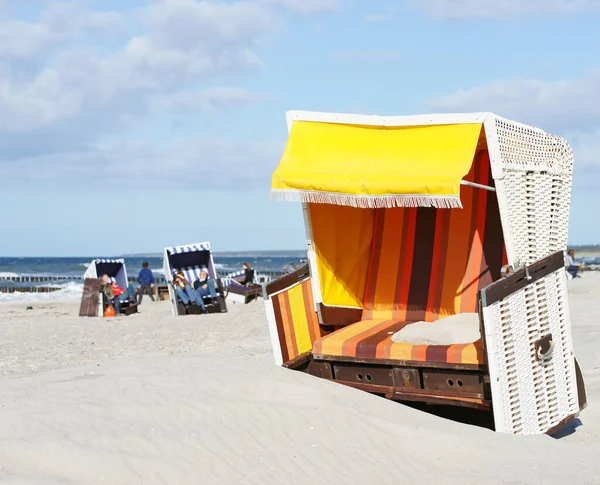 Cestas Playa Junto Mar Relax Concept — Foto de Stock