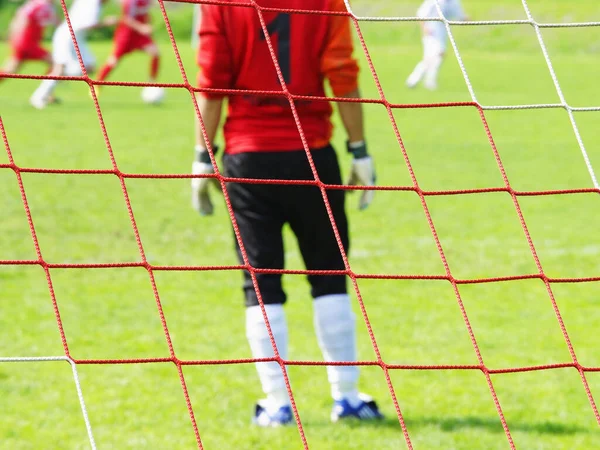 Gol Fútbol Red —  Fotos de Stock