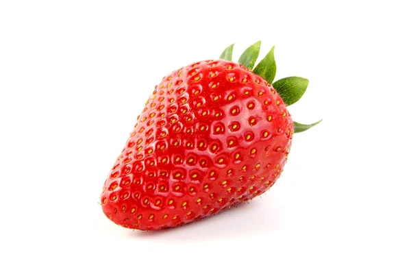 Fresa Fresas Primer Plano Exento Fondo Blanco — Foto de Stock