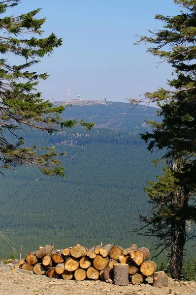 Widok Wurmberg Brocken Harz — Zdjęcie stockowe