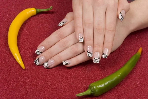 Hermosa Manicura Pedicura — Foto de Stock