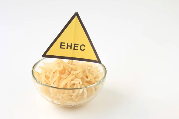 Warning Ehec Bacteria Sprouts — Stock Photo, Image