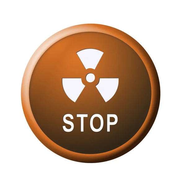 Nuclear Sign Icon Vector Illustration — Stock Photo, Image