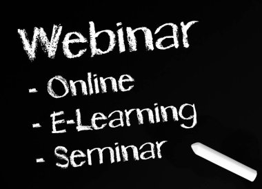 Webinar - Online E-Learning Seminar clipart