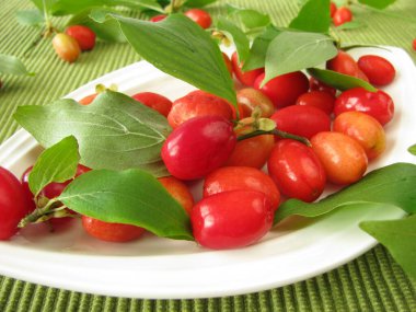 tasty red cherries on background,close up clipart