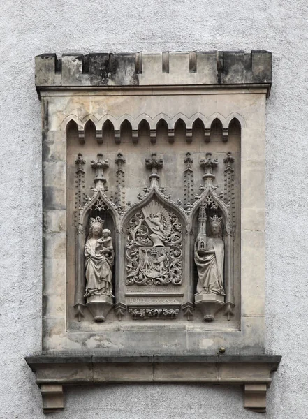 Detal Fasady Katedry Jerzego Mieście Ferrara Włochy — Zdjęcie stockowe