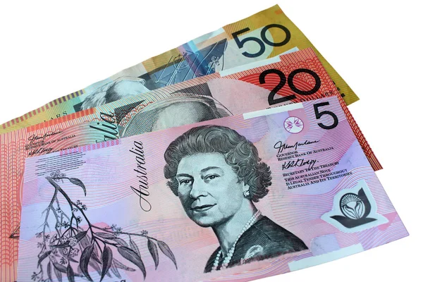 Dollarsedel Pengar Australisk Dollar — Stockfoto