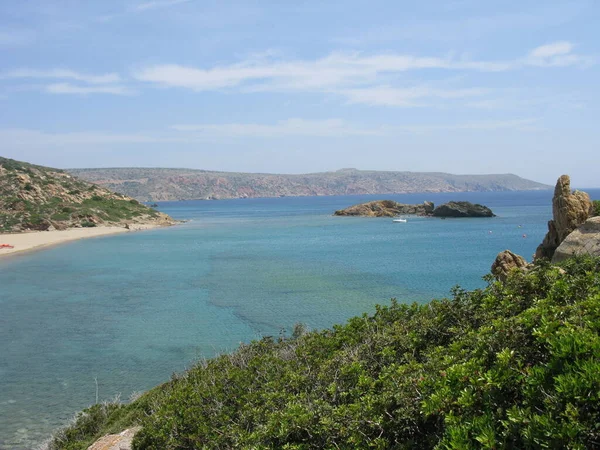Pohled Pobřeží Ostrova Ibiza — Stock fotografie