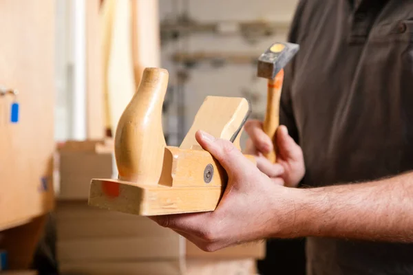 Carpenter Carpenter Planer Hammer — Stock Photo, Image