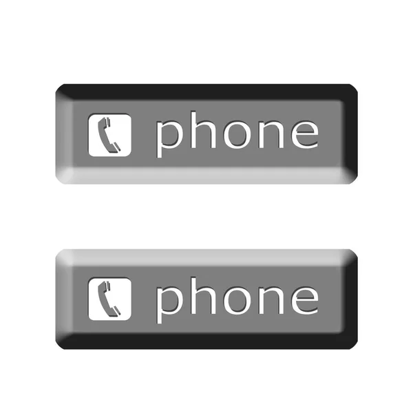 Telefonknapp Grafisk Illustration — Stockfoto