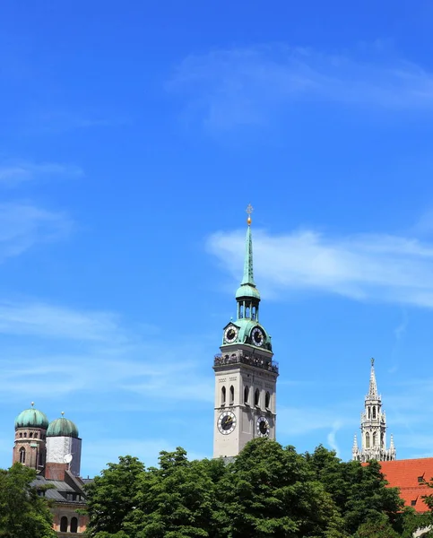 München Viktualienmarkt Met Uitzicht Marienplatz — Stockfoto