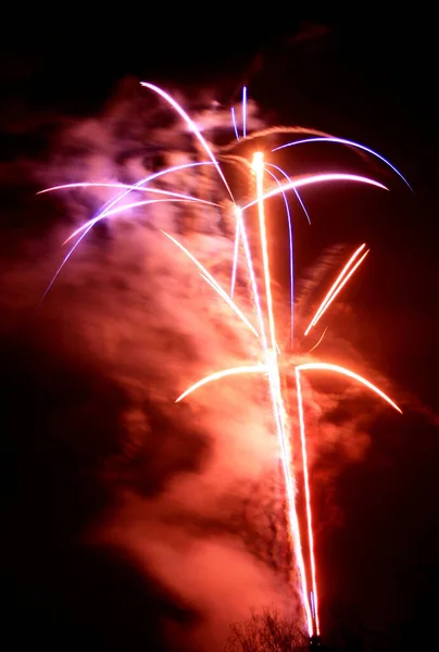Fireworks Sky Pyrotechnics Explosion — Stock Photo, Image