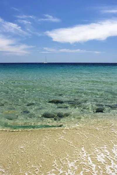 Vagues Sur Une Plage Près Villasimius Auif Sardaigne — Photo