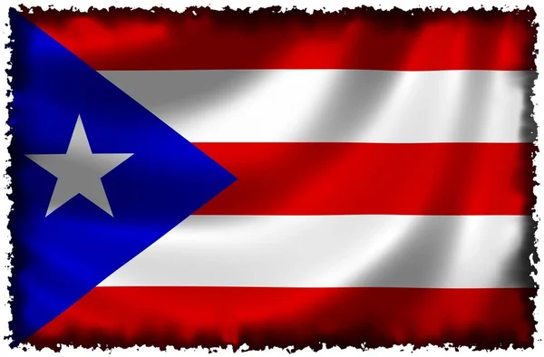 National Flag Puerto Rico Country Flag — Stock Photo, Image