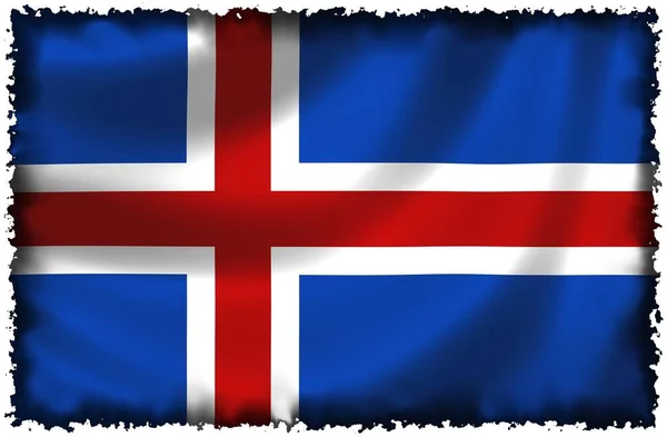 Bandera Nacional Islandia Bandera Del País — Foto de Stock