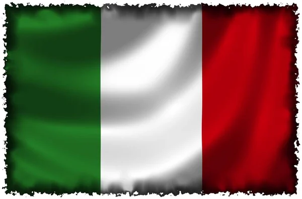 Εθνική Σημαία Της Ιταλίας Σημαία Χώρας — Φωτογραφία Αρχείου
