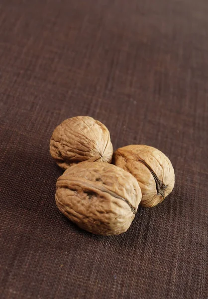 Hnědé Ořechy Vlašské Ořechy Občerstvení — Stock fotografie