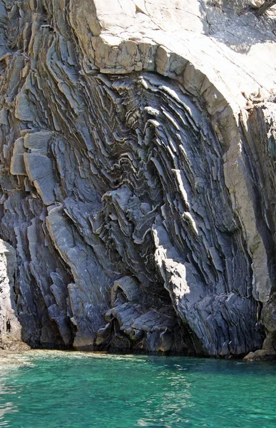 Las Cuevas Azules Isla Griega Santorini —  Fotos de Stock