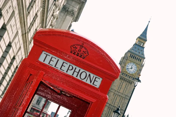 Red English Telephone Booths London — Stock Photo, Image